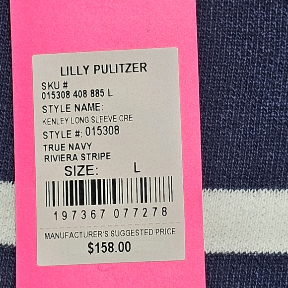 NWT Lilly Pulitzer Kenley Cotton Crew Neck Dress Size L - Picture 5 of 9